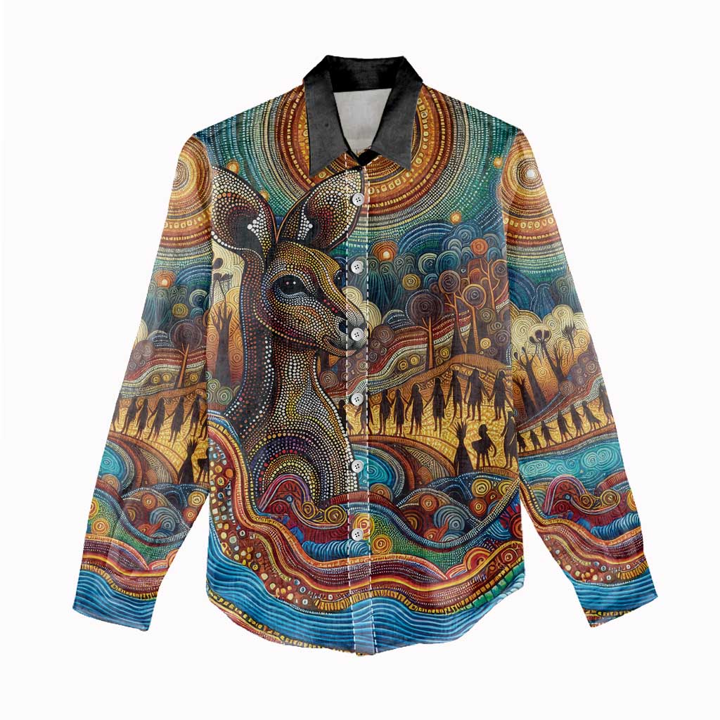 Aboriginal Dreamtime Stories Land Women Casual Shirt - Vibe Hoodie Shop