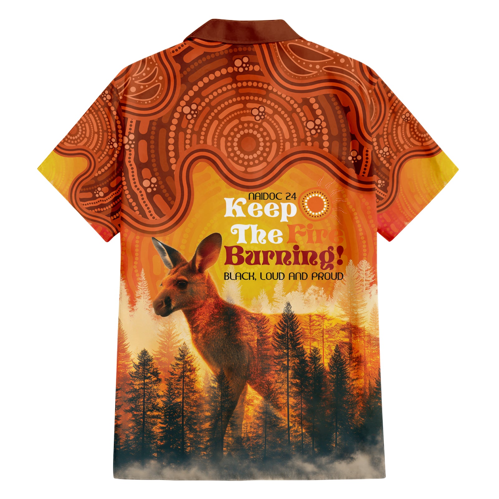 Australian Kangaroo Forests NAIDOC 2024 Hawaiian Shirt Aboriginal Art Style - Vibe Hoodie Shop