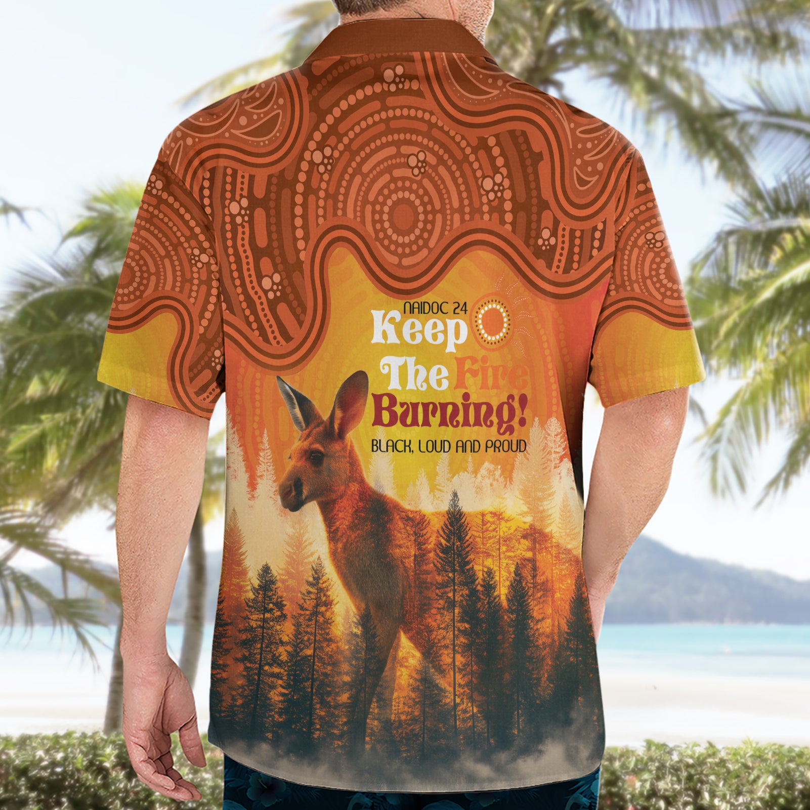 Australian Kangaroo Forests NAIDOC 2024 Hawaiian Shirt Aboriginal Art Style - Vibe Hoodie Shop