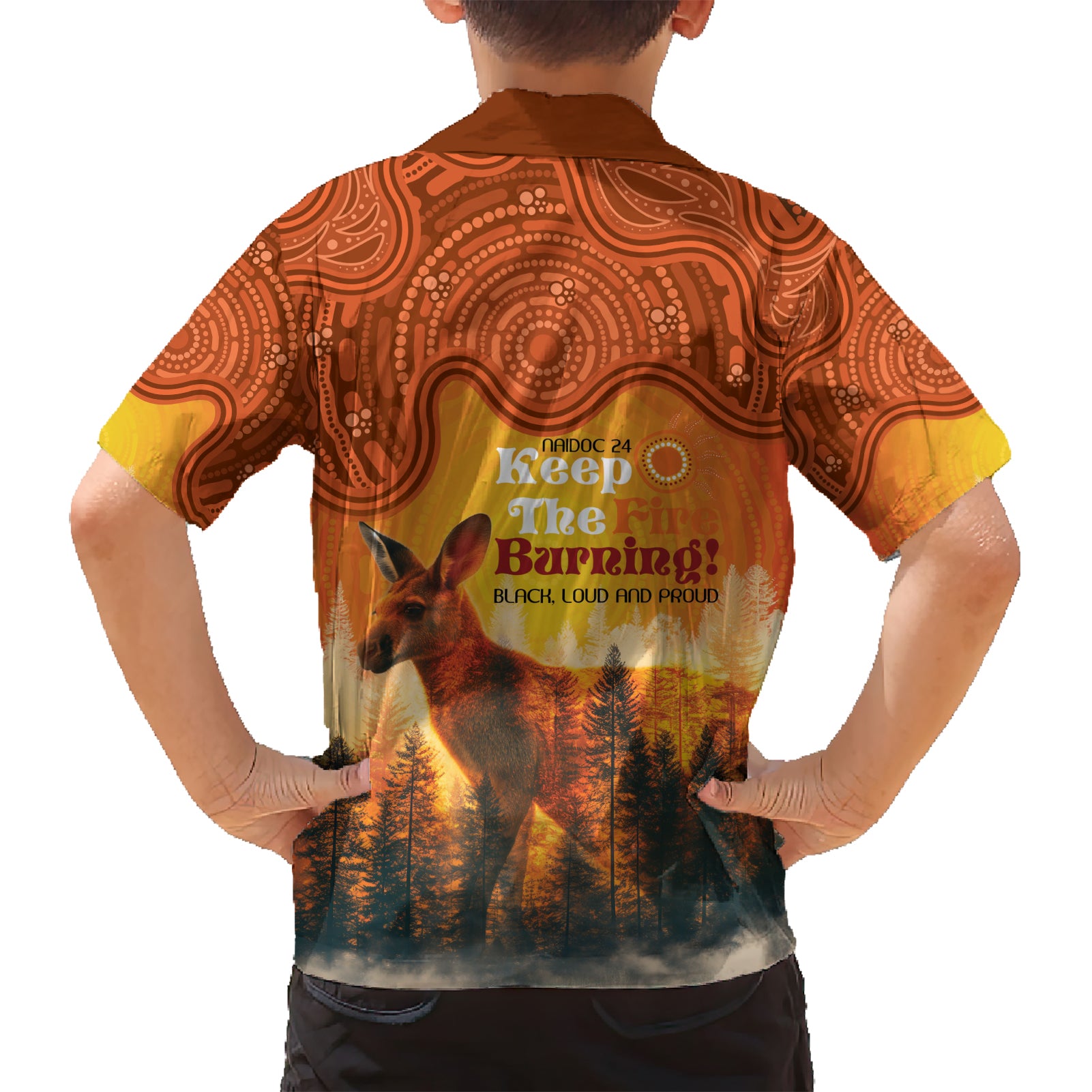Australian Kangaroo Forests NAIDOC 2024 Hawaiian Shirt Aboriginal Art Style - Vibe Hoodie Shop