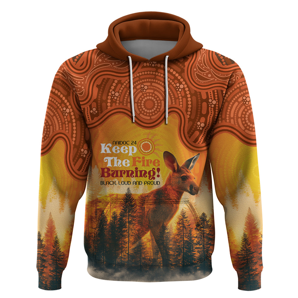 Australian Kangaroo Forests NAIDOC 2024 Hoodie Aboriginal Art Style LT9 - Vibe Hoodie Shop