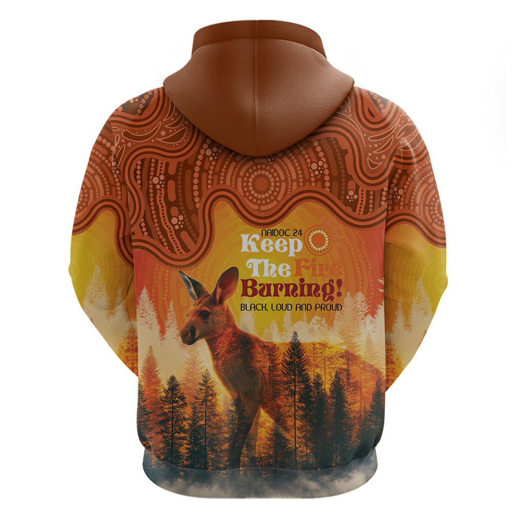 Australian Kangaroo Forests NAIDOC 2024 Hoodie Aboriginal Art Style LT9 - Vibe Hoodie Shop