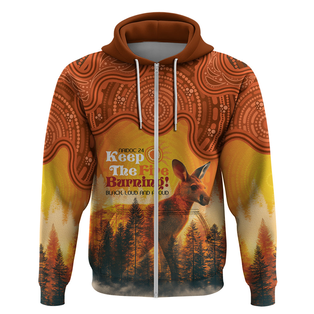Australian Kangaroo Forests NAIDOC 2024 Hoodie Aboriginal Art Style LT9 - Vibe Hoodie Shop
