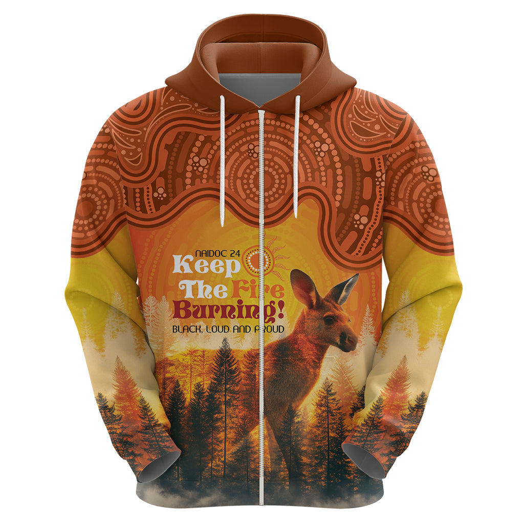 Australian Kangaroo Forests NAIDOC 2024 Hoodie Aboriginal Art Style LT9 - Vibe Hoodie Shop