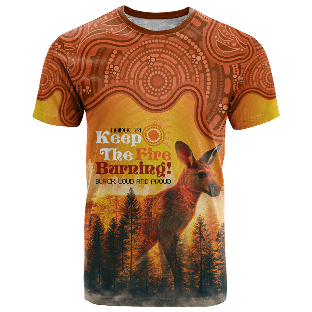 Australian Kangaroo Forests NAIDOC 2024 T Shirt Aboriginal Art Style LT9 - Vibe Hoodie Shop