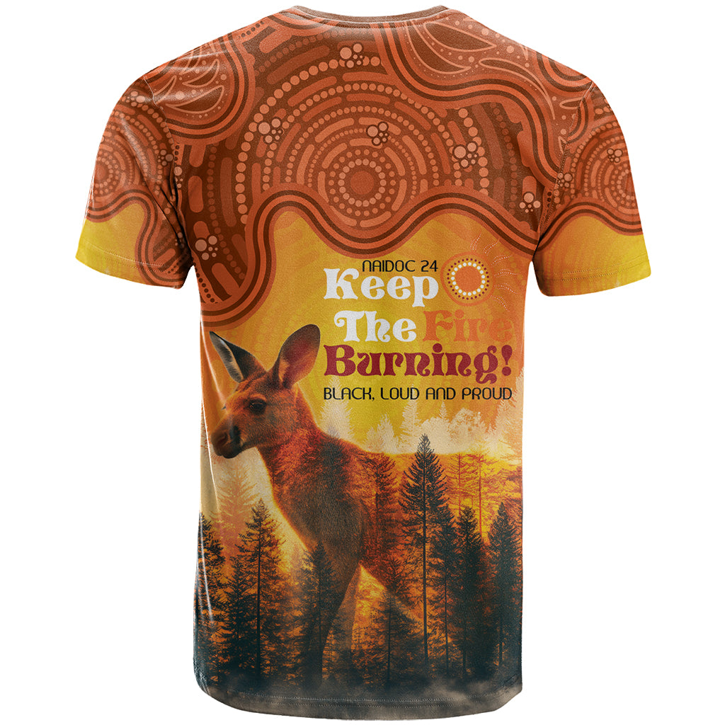 Australian Kangaroo Forests NAIDOC 2024 T Shirt Aboriginal Art Style LT9 - Vibe Hoodie Shop