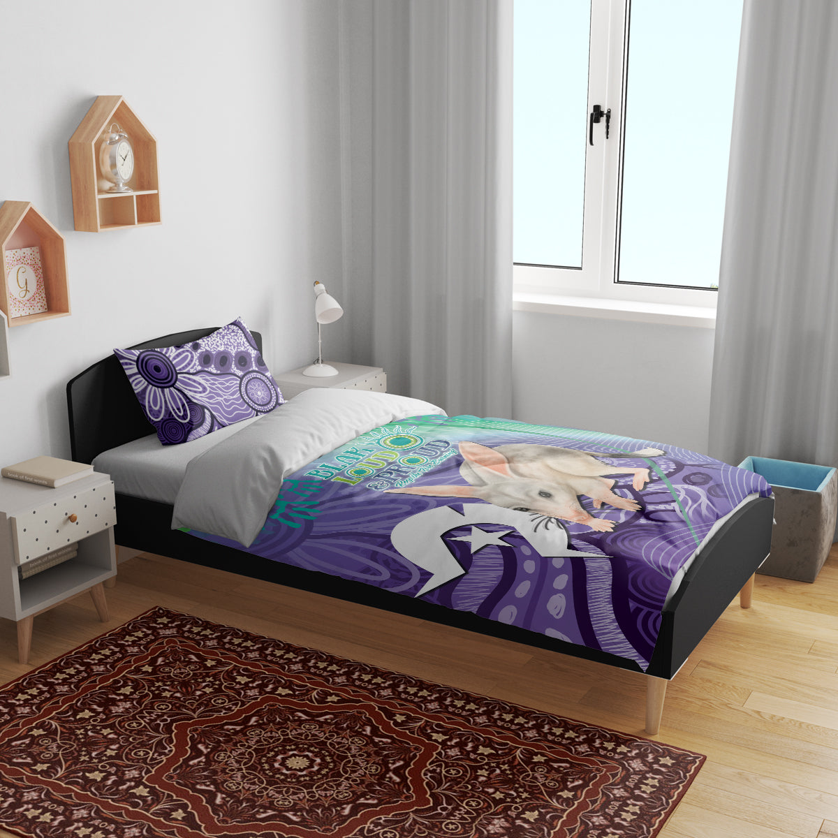 Vivid Bilby NAIDOC 2024 Bedding Set Macrotis Aboriginal Art Style - Vibe Hoodie Shop
