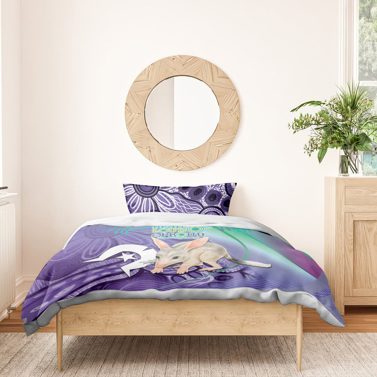 Vivid Bilby NAIDOC 2024 Bedding Set Macrotis Aboriginal Art Style - Vibe Hoodie Shop