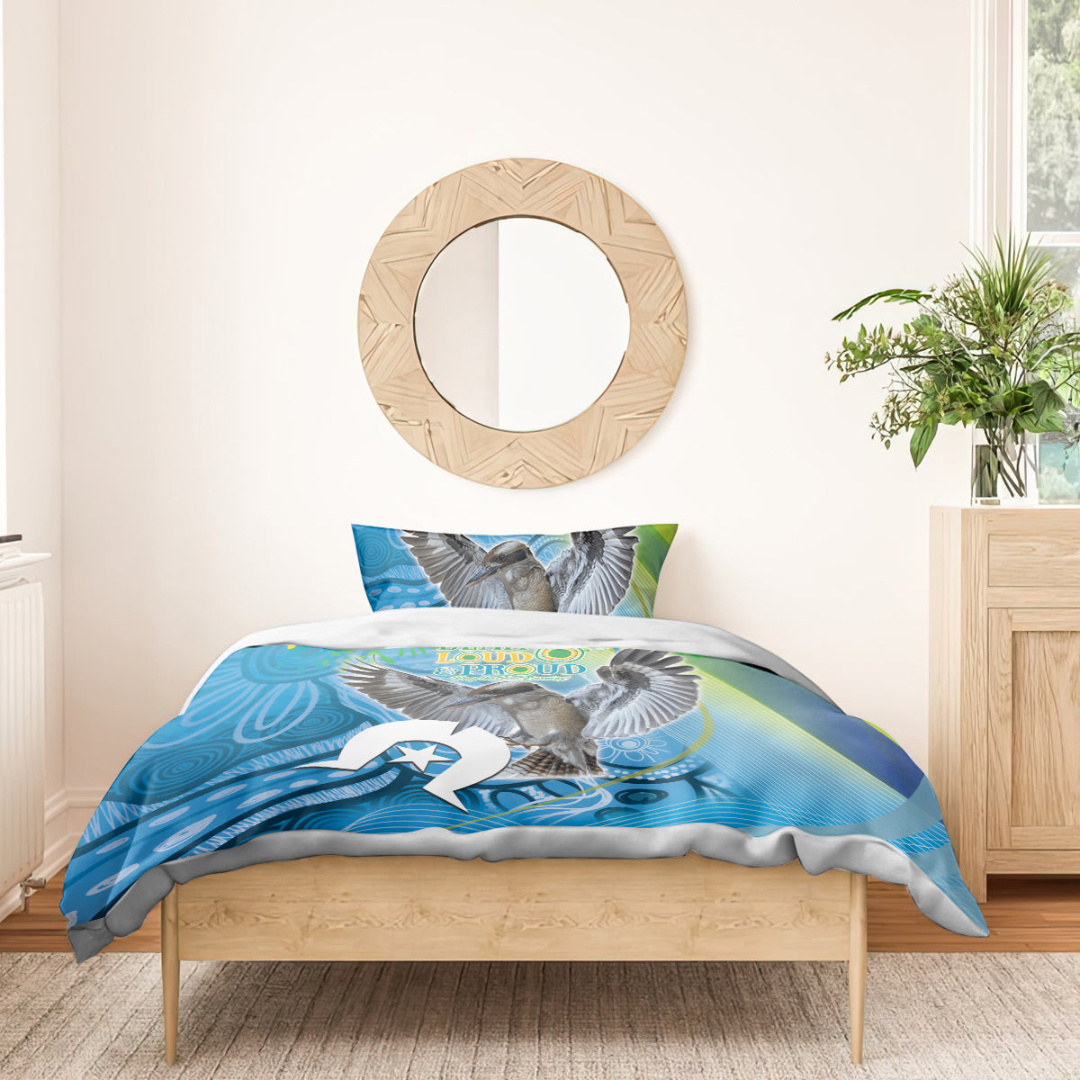 Vivid Kookaburra NAIDOC 2024 Bedding Set Aboriginal Art Style - Vibe Hoodie Shop