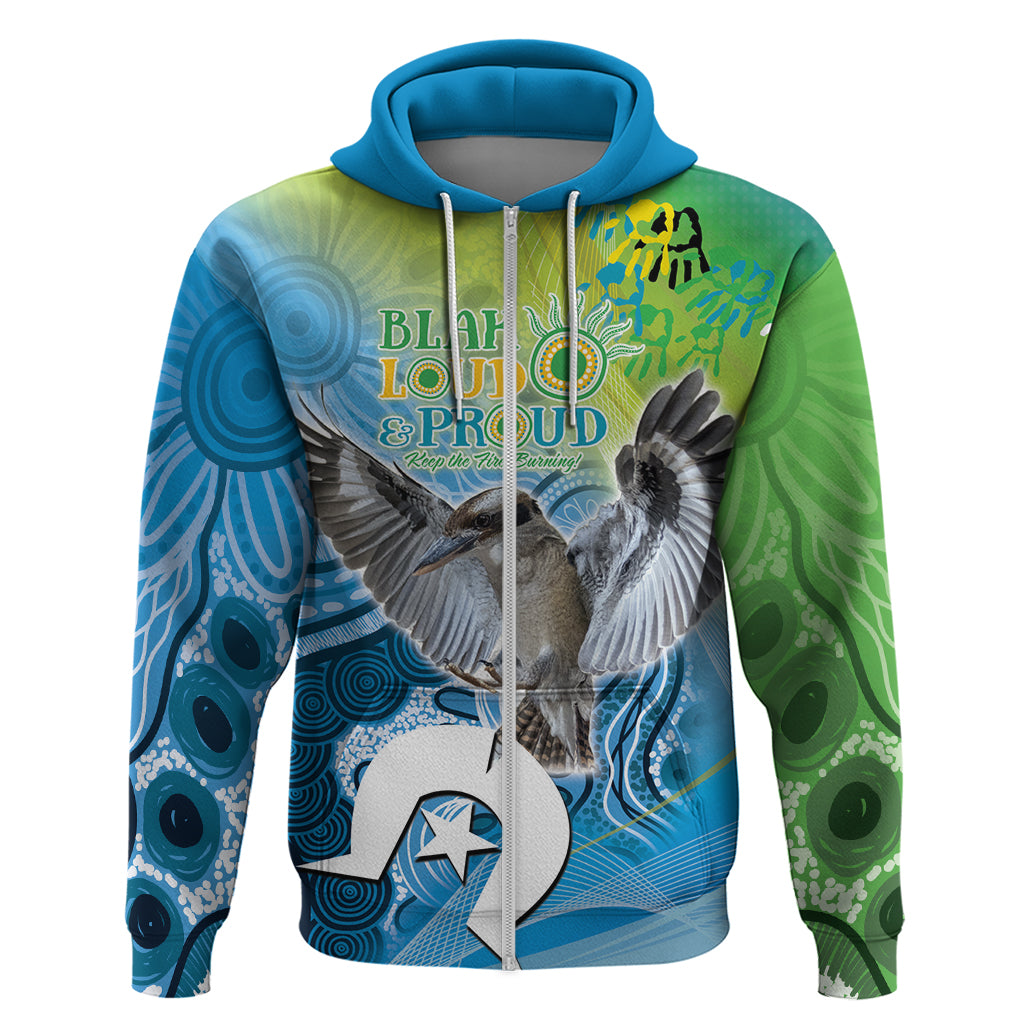 Vivid Kookaburra NAIDOC 2024 Hoodie Aboriginal Art Style LT9 - Vibe Hoodie Shop