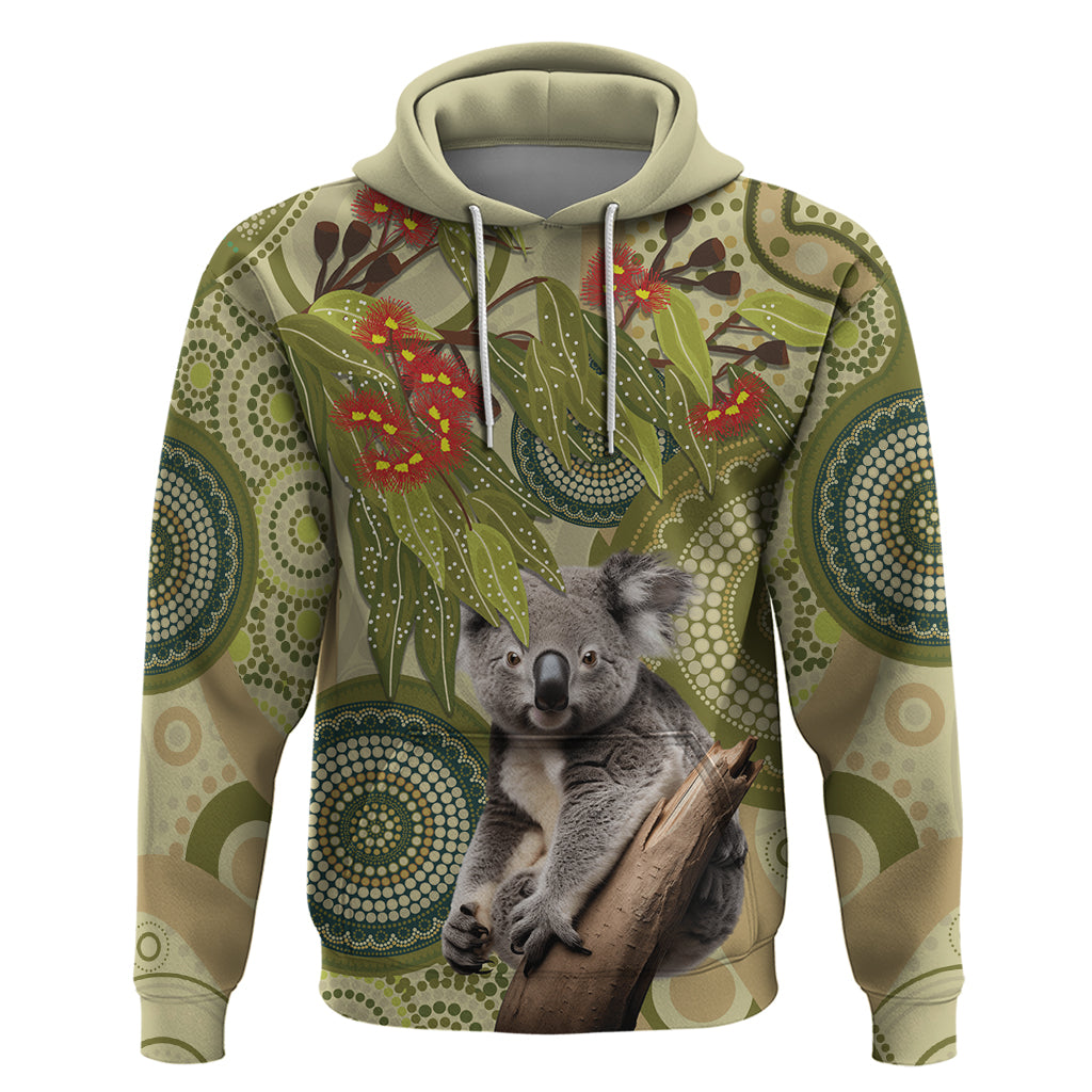 Aboriginal Koala Art Painting With Gum Blossom Hoodie LT9 - Vibe Hoodie Shop