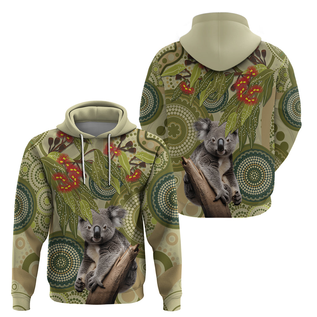 Aboriginal Koala Art Painting With Gum Blossom Hoodie LT9 - Vibe Hoodie Shop