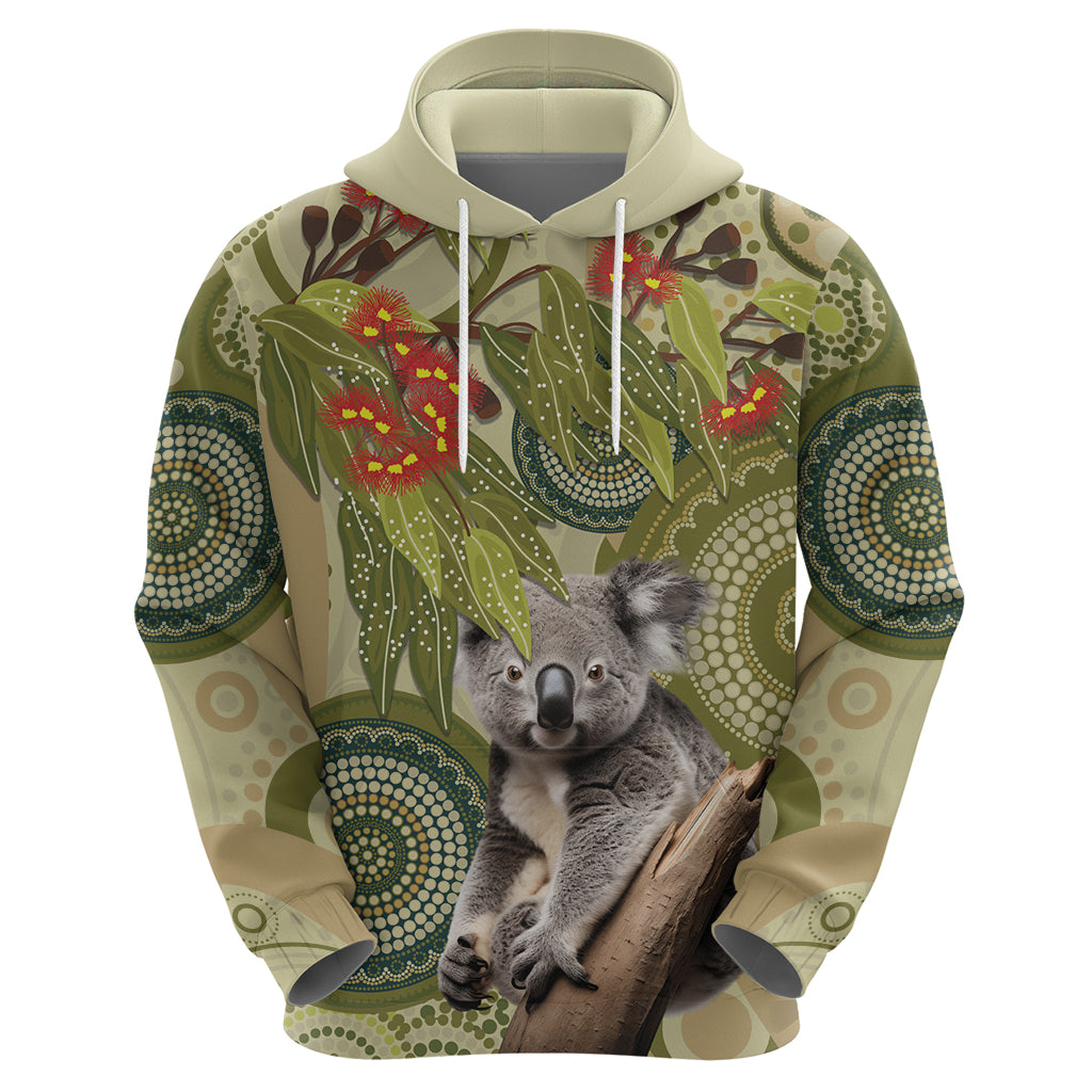 Aboriginal Koala Art Painting With Gum Blossom Hoodie LT9 - Vibe Hoodie Shop