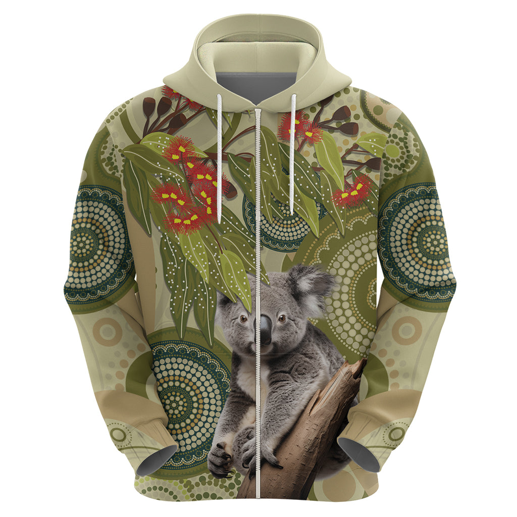 Aboriginal Koala Art Painting With Gum Blossom Hoodie LT9 - Vibe Hoodie Shop