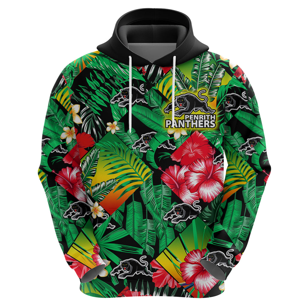 Panthers Rugby Hoodie Fashion Tropical Jungle Flowers LT9 - Vibe Hoodie Shop