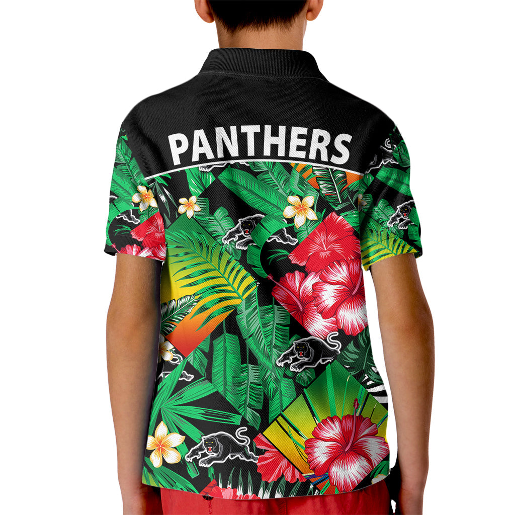 Panthers Rugby Kid Polo Shirt Fashion Tropical Jungle Flowers - Vibe Hoodie Shop