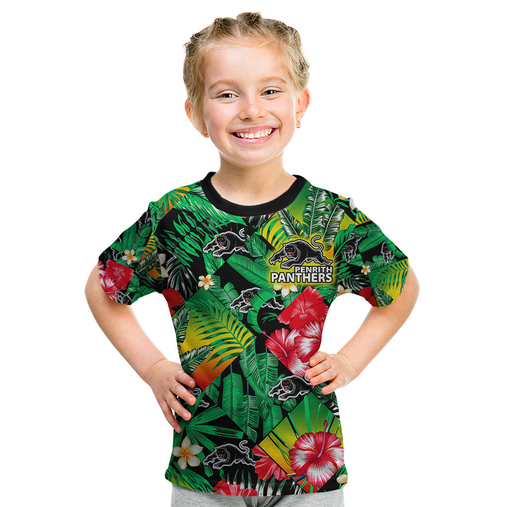 Panthers Rugby Kid T Shirt Fashion Tropical Jungle Flowers - Vibe Hoodie Shop
