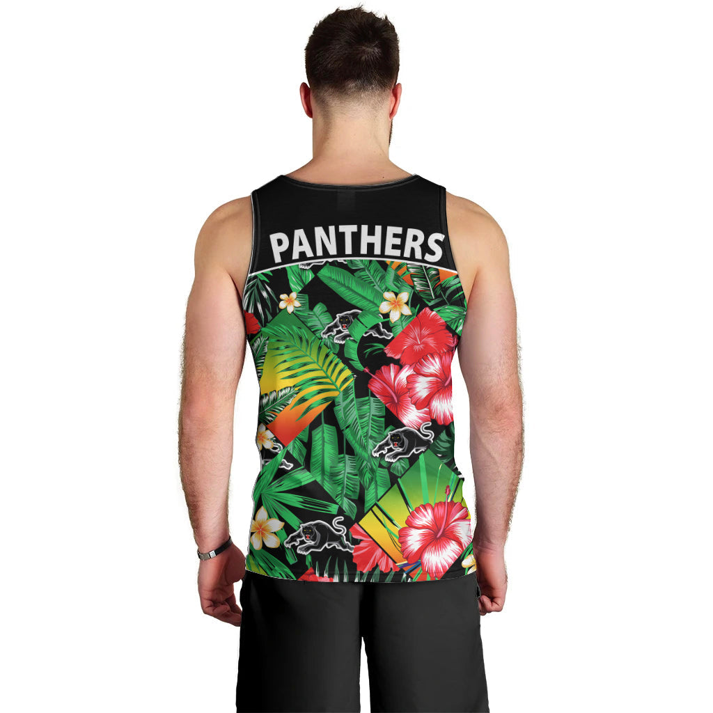 Panthers Rugby Men Tank Top Fashion Tropical Jungle Flowers - Vibe Hoodie Shop