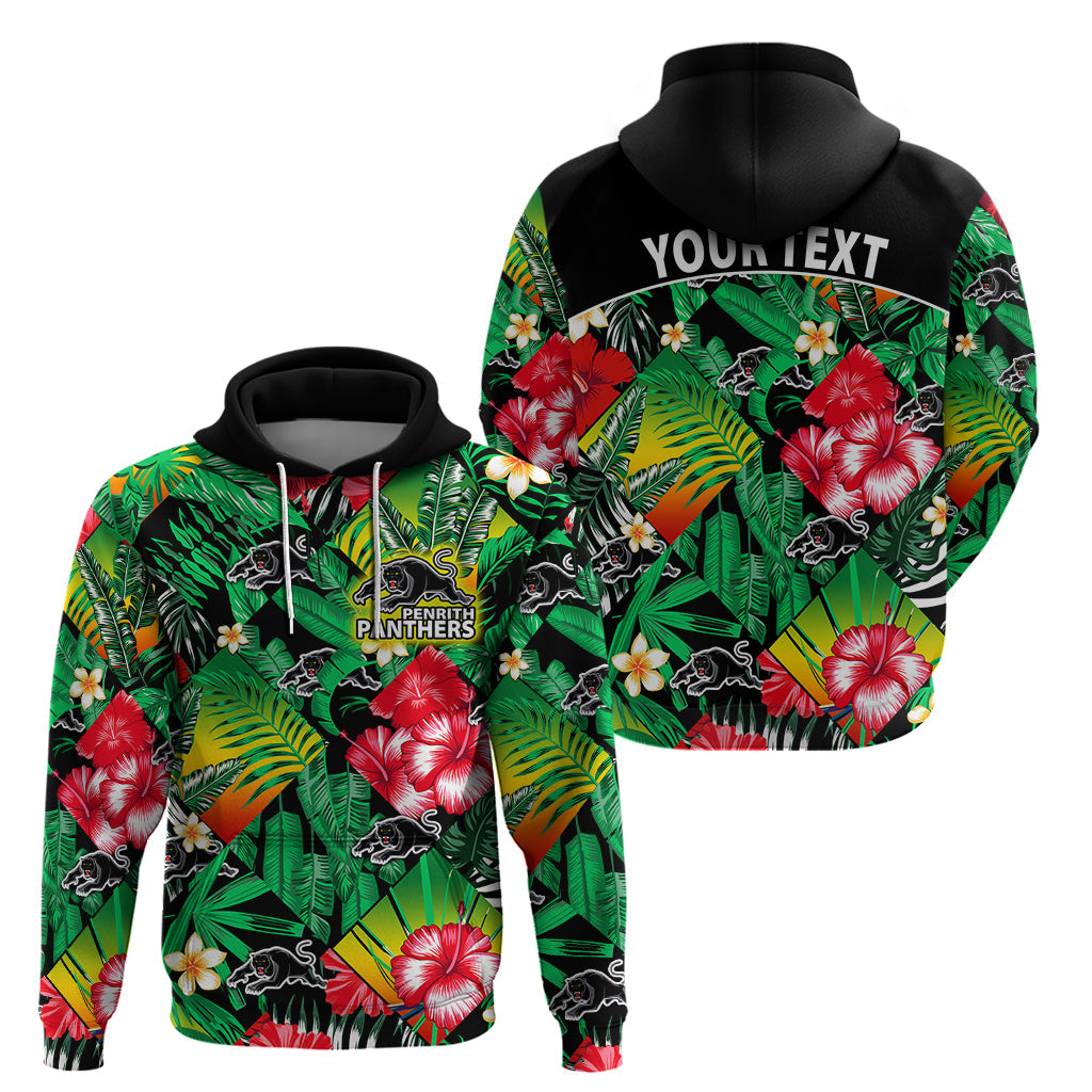 (Custom Personalised) Panthers Rugby Hoodie Fashion Tropical Jungle Flowers LT9 - Vibe Hoodie Shop