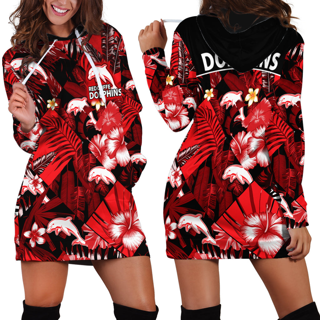 dolphins-rugby-hoodie-dress-fashion-tropical-jungle-flowers