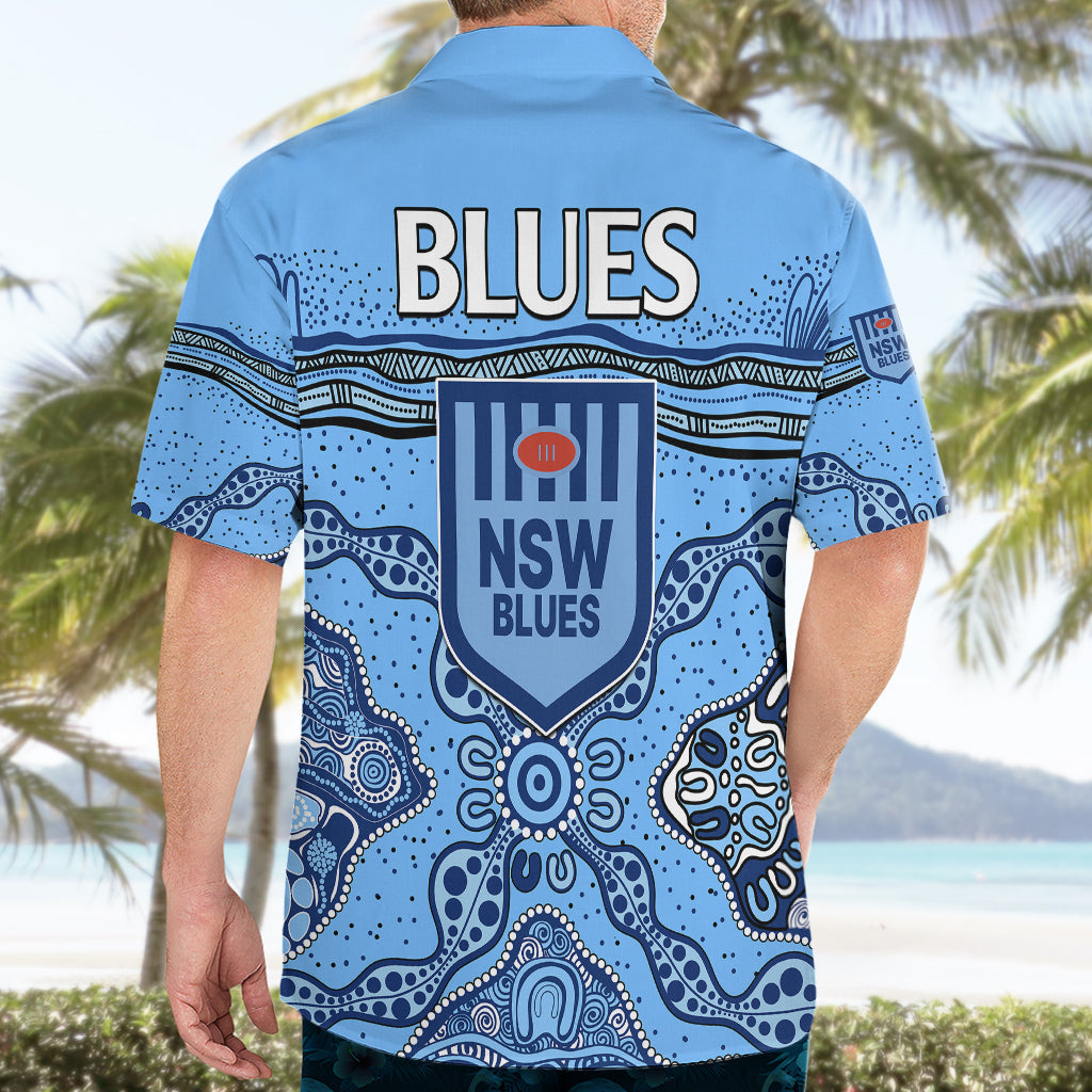 NSW Blues Rugby Hawaiian Shirt New South Wales Aboriginal Origin - Vibe Hoodie Shop