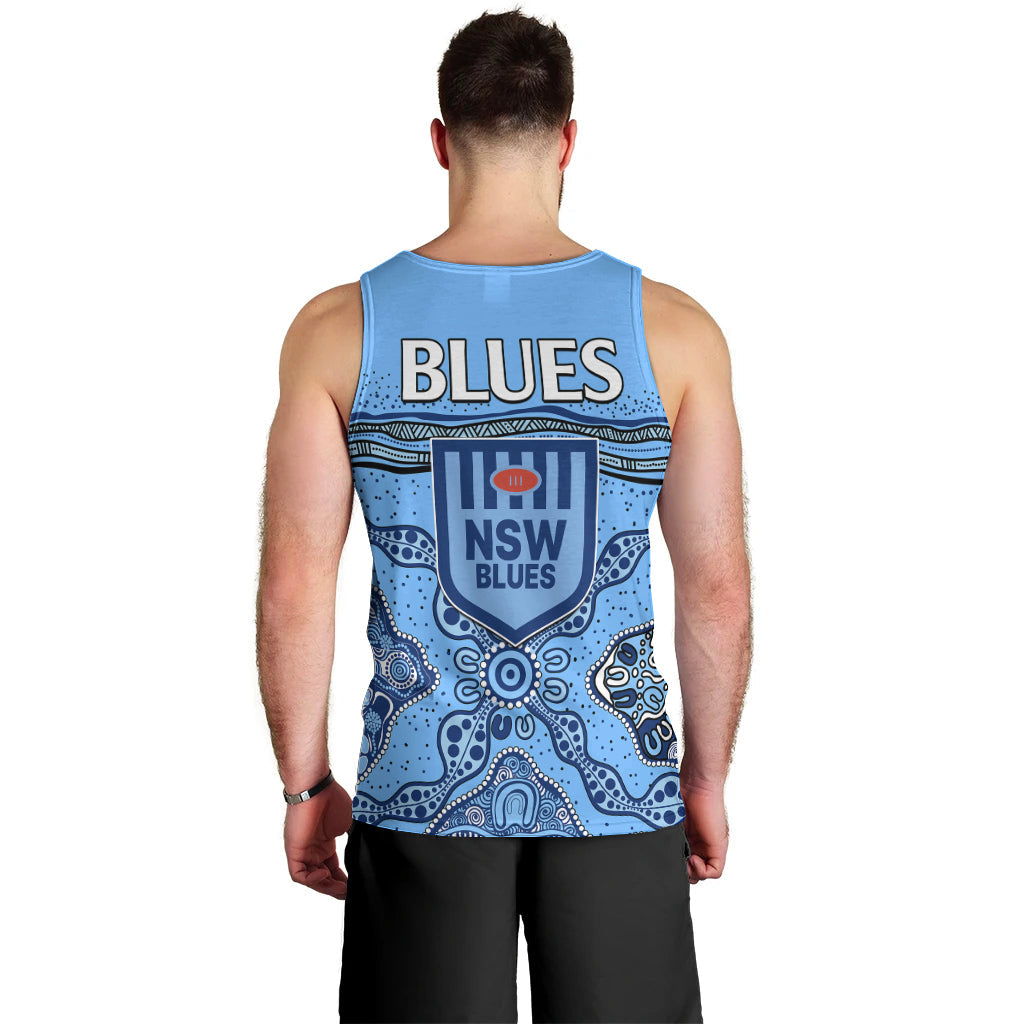 NSW Blues Rugby Men Tank Top New South Wales Aboriginal Origin - Vibe Hoodie Shop