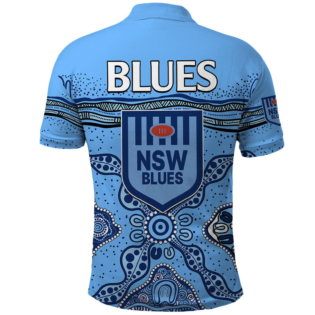 NSW Blues Rugby Polo Shirt New South Wales Aboriginal Origin LT9 - Vibe Hoodie Shop