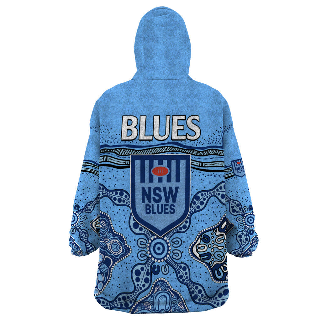 NSW Blues Rugby Wearable Blanket Hoodie New South Wales Aboriginal Origin - Vibe Hoodie Shop