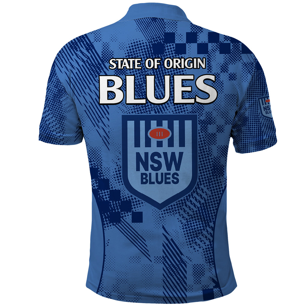 NSW Blues Rugby Polo Shirt Origin New South Wales Sporty Style LT9 - Vibe Hoodie Shop