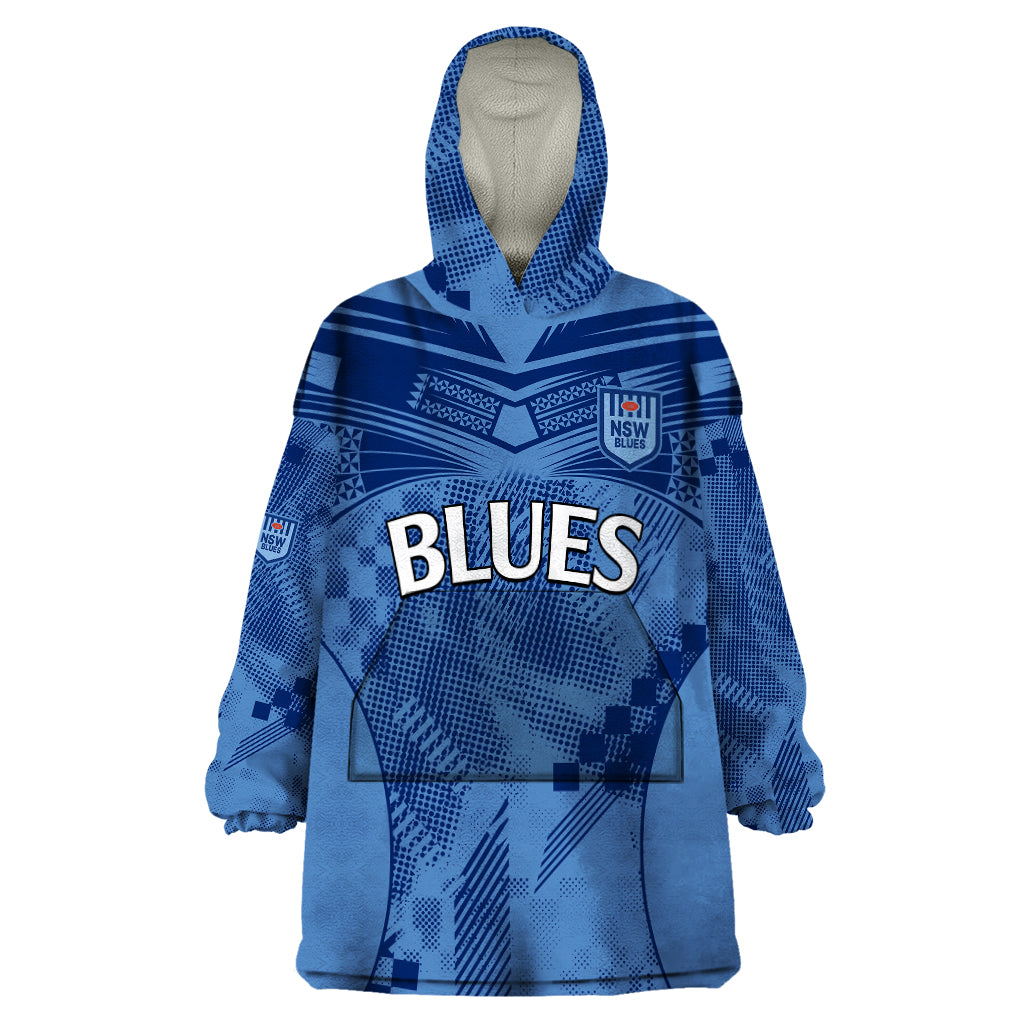 NSW Blues Rugby Wearable Blanket Hoodie Origin New South Wales Sporty Style - Vibe Hoodie Shop