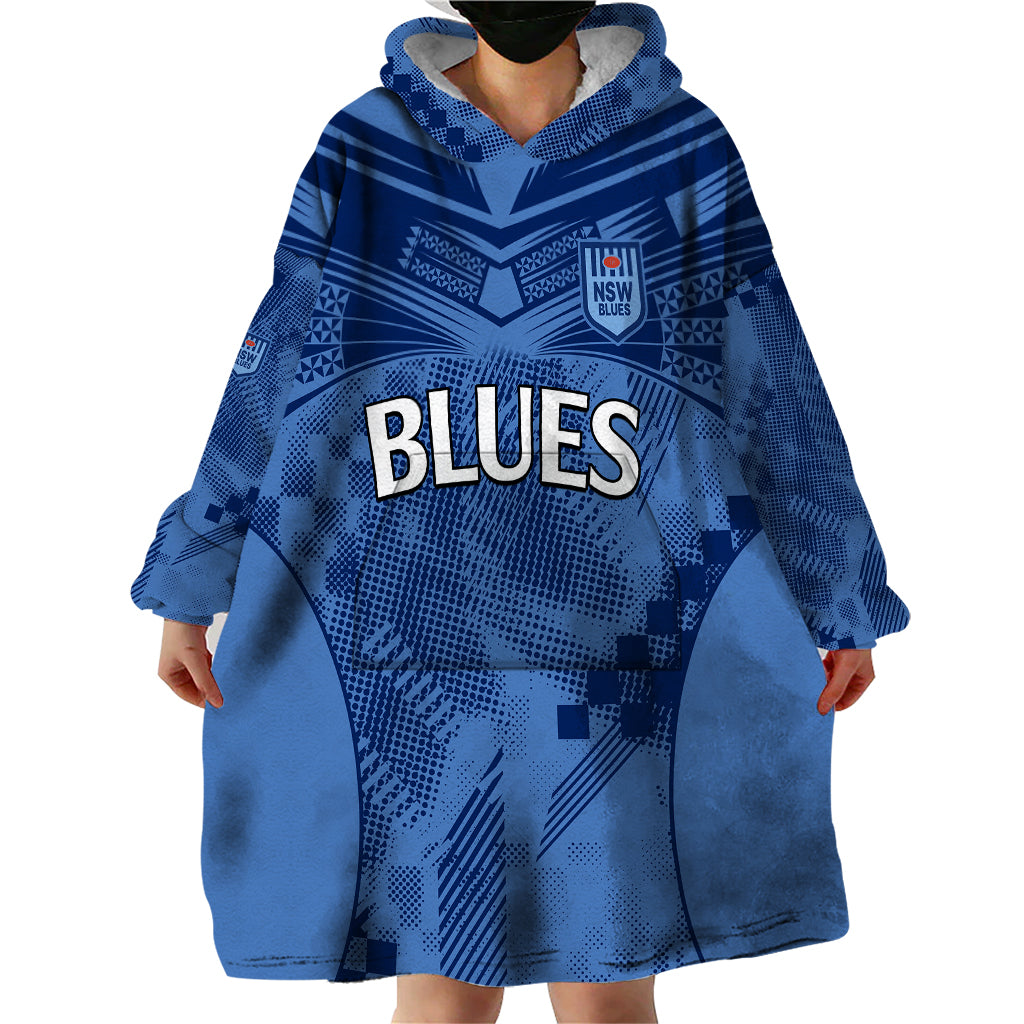 NSW Blues Rugby Wearable Blanket Hoodie Origin New South Wales Sporty Style - Vibe Hoodie Shop