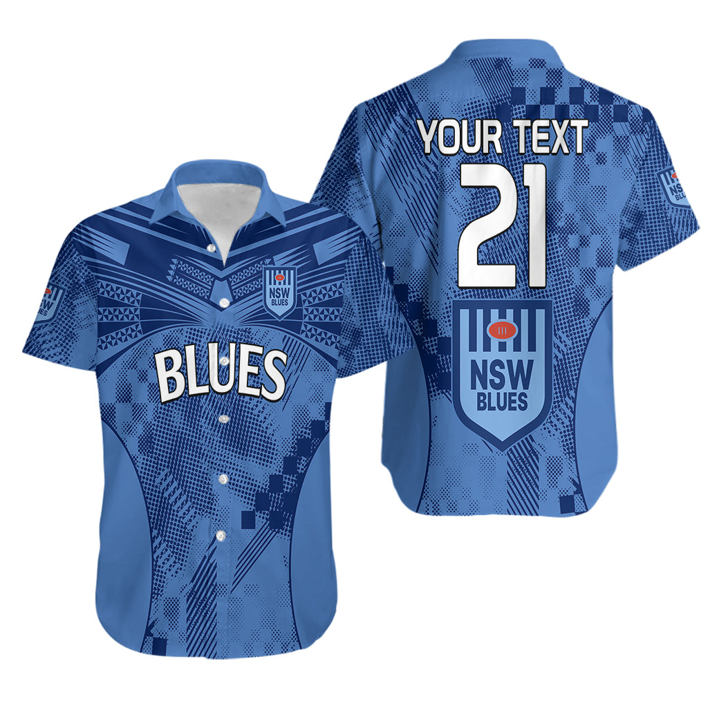 (Custom Text And Number) NSW Blues Rugby Hawaiian Shirt Origin New South Wales Sporty Style - Vibe Hoodie Shop