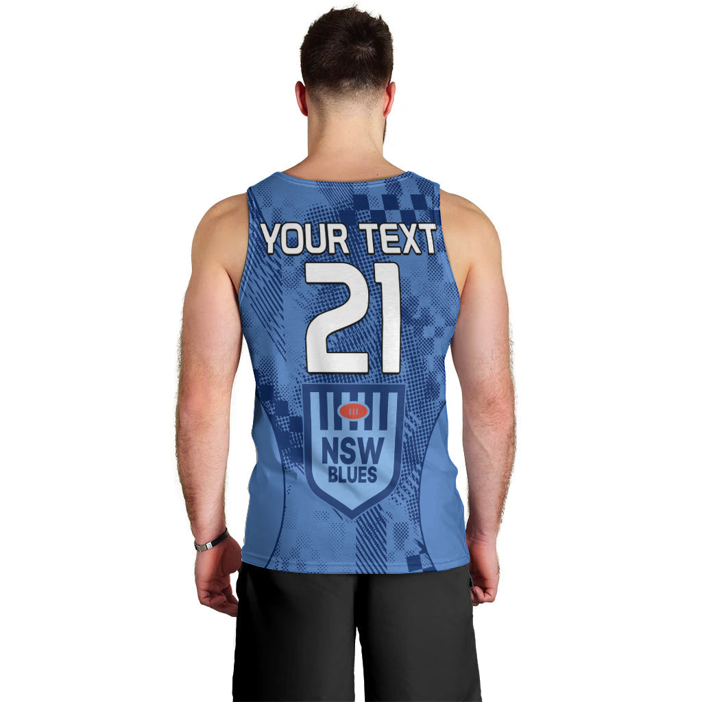 (Custom Text And Number) NSW Blues Rugby Men Tank Top Origin New South Wales Sporty Style - Vibe Hoodie Shop