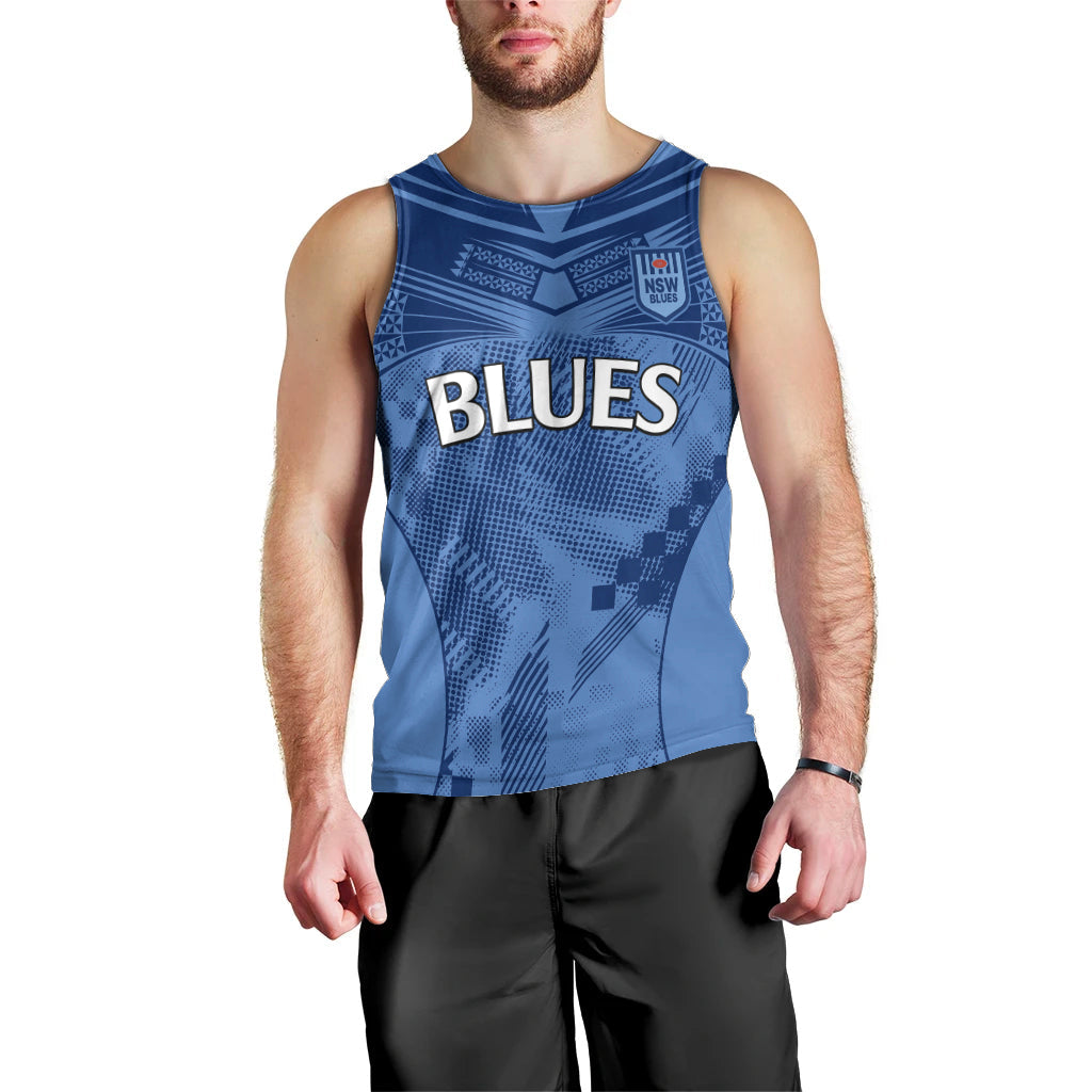 (Custom Text And Number) NSW Blues Rugby Men Tank Top Origin New South Wales Sporty Style - Vibe Hoodie Shop