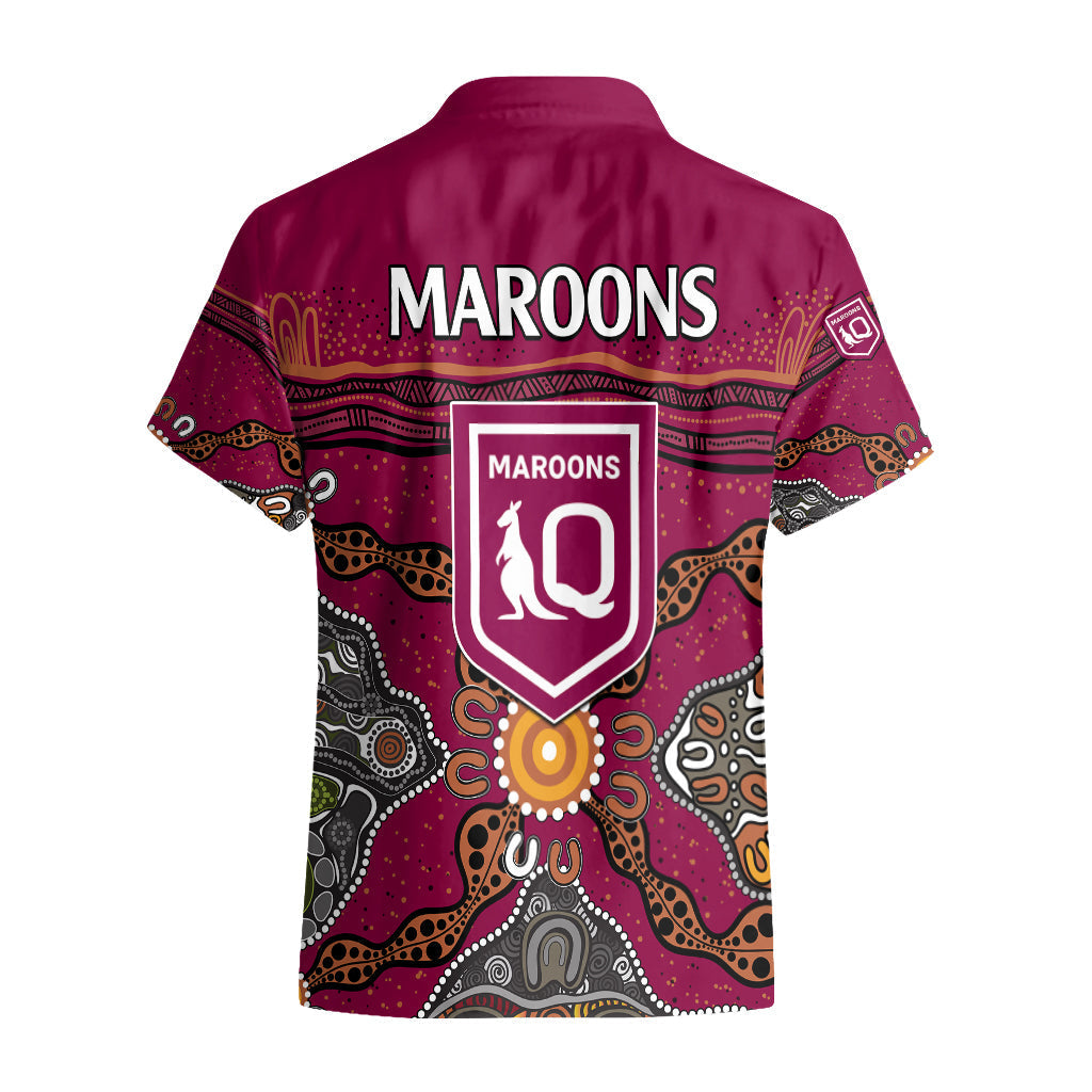 QLD Maroons Rugby Hawaiian Shirt Queensland Aboriginal Origin - Vibe Hoodie Shop