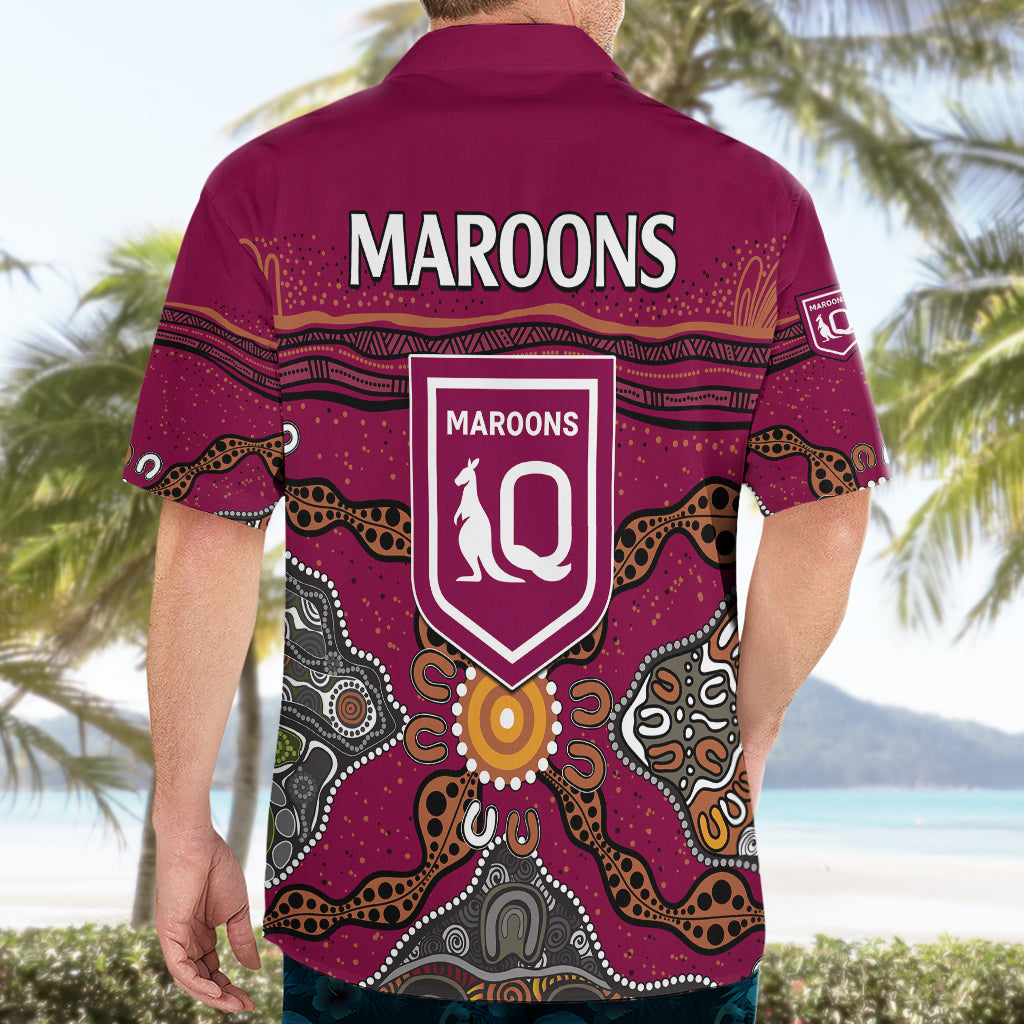 QLD Maroons Rugby Hawaiian Shirt Queensland Aboriginal Origin - Vibe Hoodie Shop