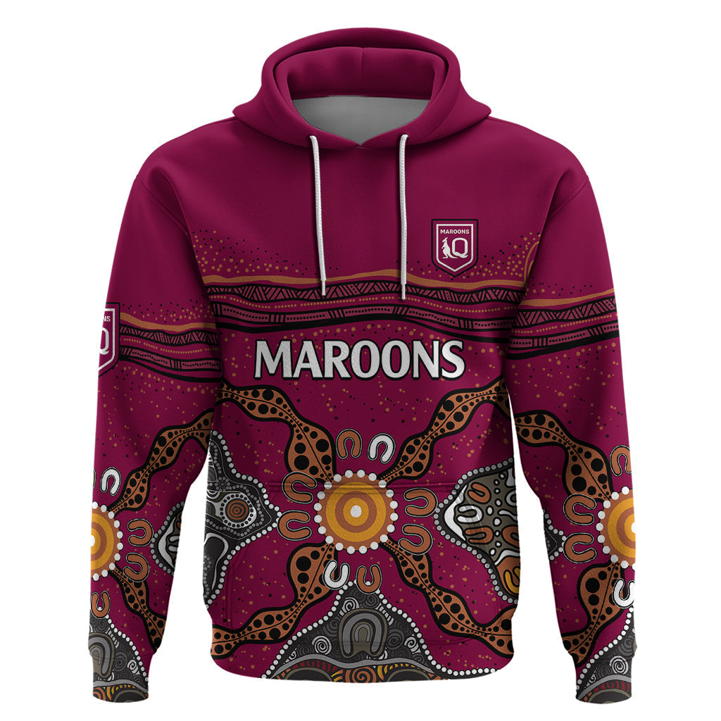 QLD Maroons Rugby Hoodie Queensland Aboriginal Origin LT9 - Vibe Hoodie Shop