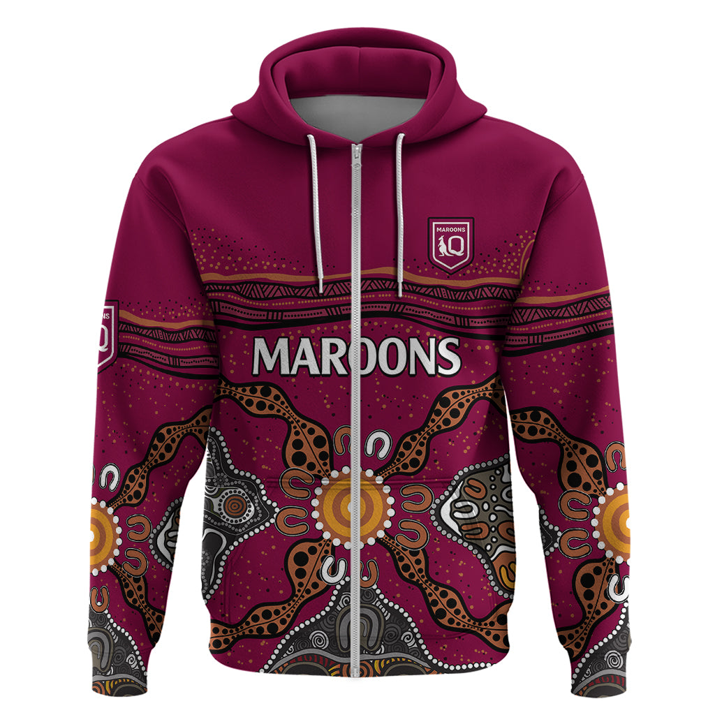 QLD Maroons Rugby Hoodie Queensland Aboriginal Origin LT9 - Vibe Hoodie Shop