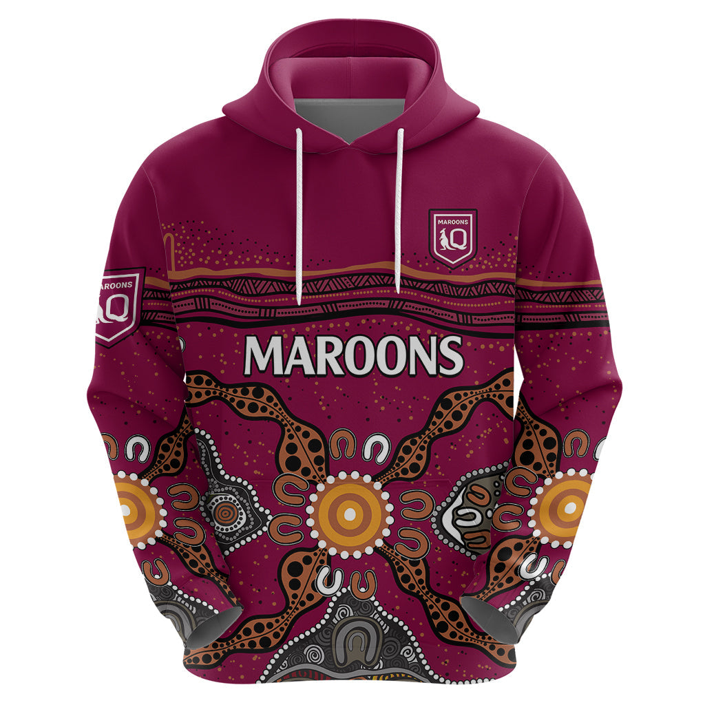 QLD Maroons Rugby Hoodie Queensland Aboriginal Origin LT9 - Vibe Hoodie Shop