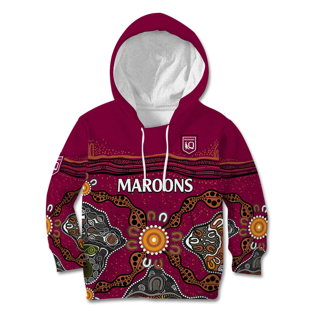 QLD Maroons Rugby Kid Hoodie Queensland Aboriginal Origin - Vibe Hoodie Shop