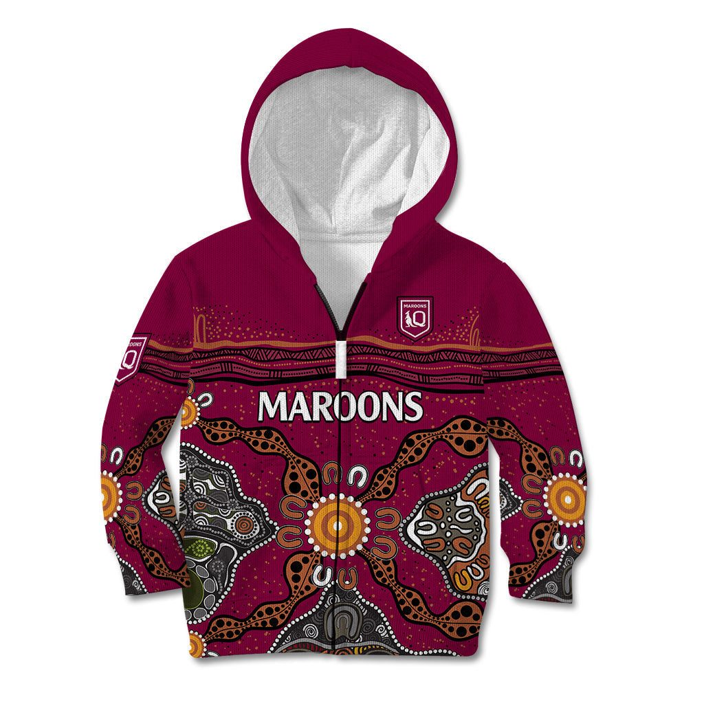 QLD Maroons Rugby Kid Hoodie Queensland Aboriginal Origin - Vibe Hoodie Shop