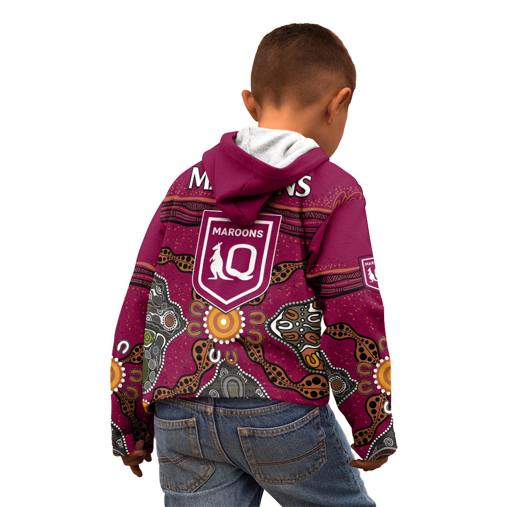 QLD Maroons Rugby Kid Hoodie Queensland Aboriginal Origin - Vibe Hoodie Shop