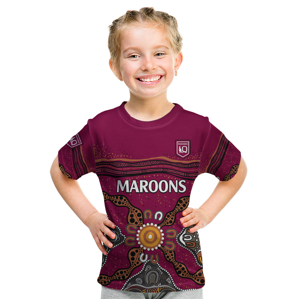 QLD Maroons Rugby Kid T Shirt Queensland Aboriginal Origin - Vibe Hoodie Shop