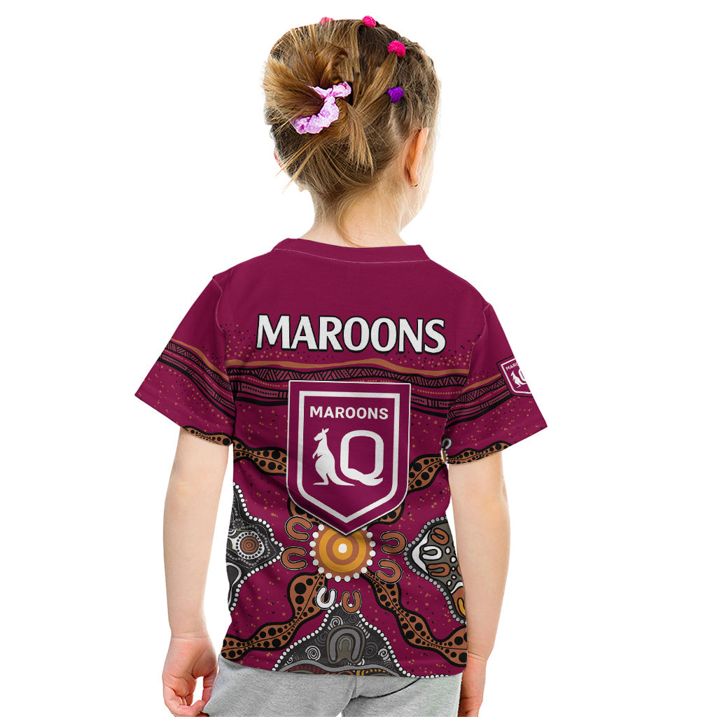 QLD Maroons Rugby Kid T Shirt Queensland Aboriginal Origin - Vibe Hoodie Shop