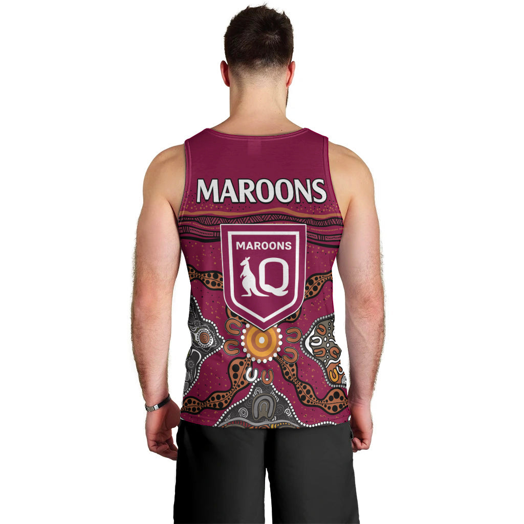 QLD Maroons Rugby Men Tank Top Queensland Aboriginal Origin - Vibe Hoodie Shop