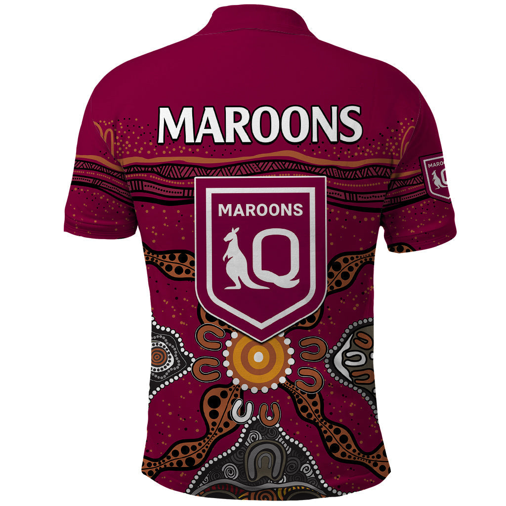 QLD Maroons Rugby Polo Shirt Queensland Aboriginal Origin LT9 - Vibe Hoodie Shop