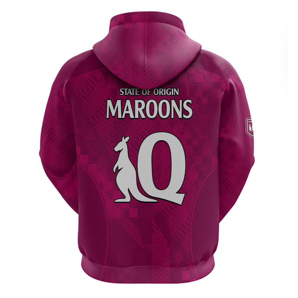 Queensland Maroon Rugby Hoodie Origin Queensland Sporty Style LT9 - Vibe Hoodie Shop