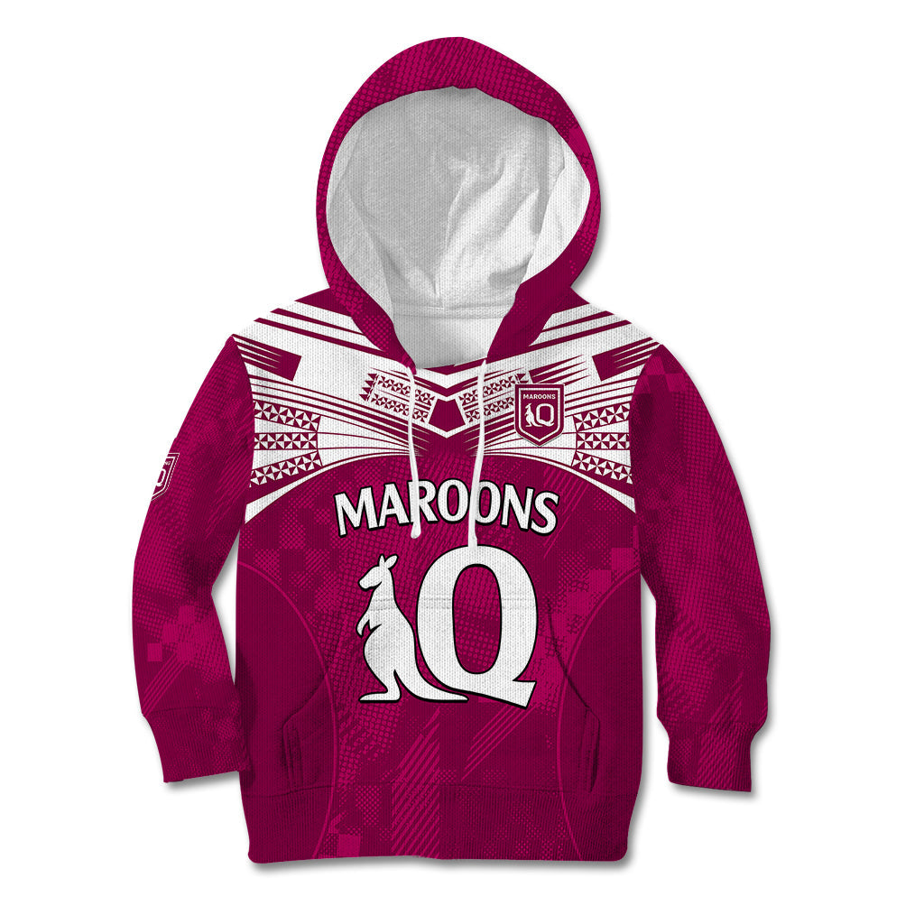 Queensland Maroon Rugby Kid Hoodie Origin Queensland Sporty Style - Vibe Hoodie Shop