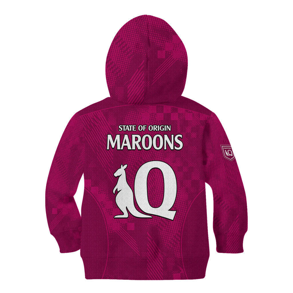 Queensland Maroon Rugby Kid Hoodie Origin Queensland Sporty Style - Vibe Hoodie Shop