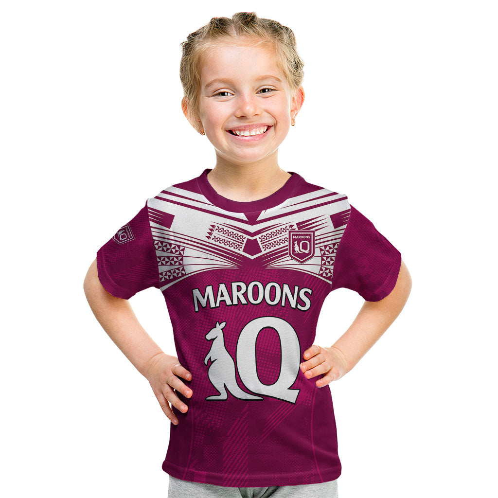 Queensland Maroon Rugby Kid T Shirt Origin Queensland Sporty Style - Vibe Hoodie Shop